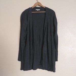 Joan Vass Gray Open Cardigan Womens Large